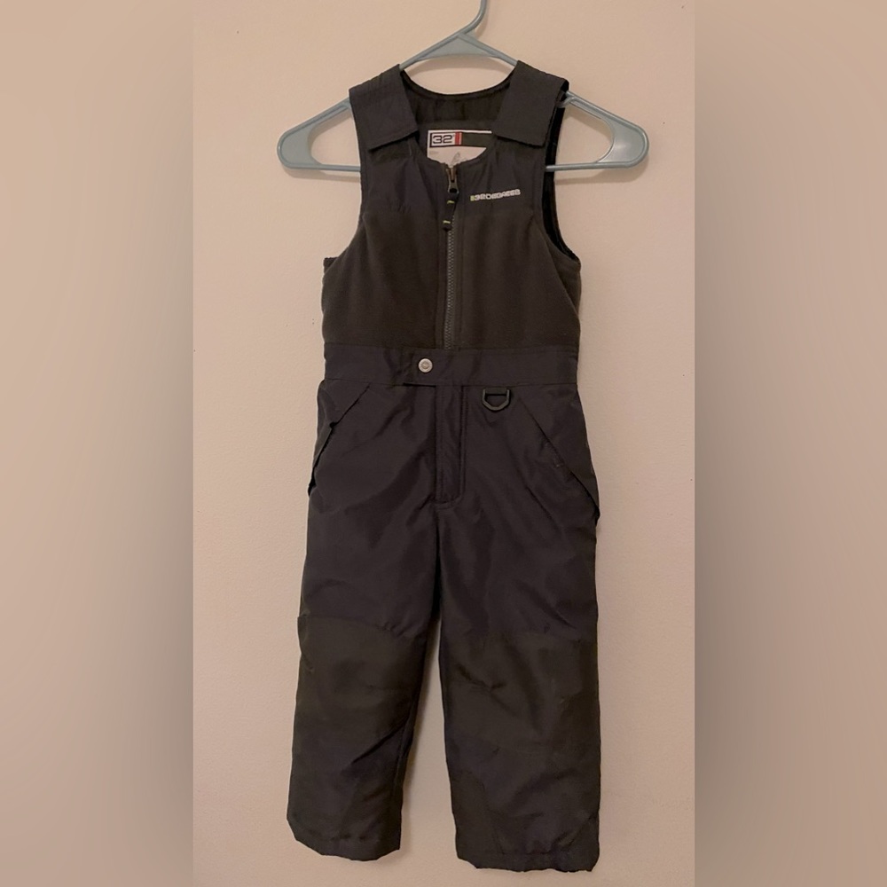 Toddler Unisex Snow Bib size 4T color Grey